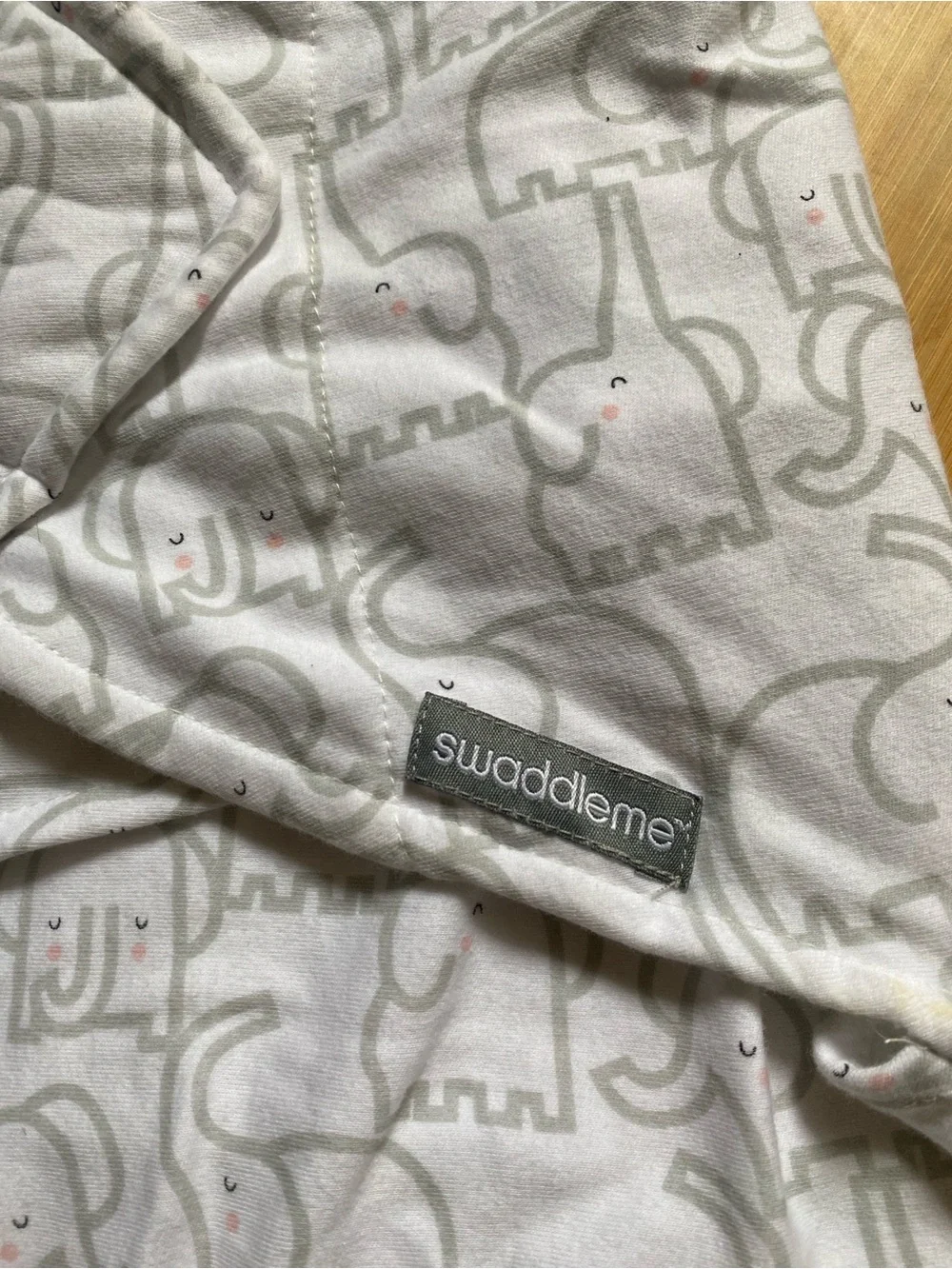 SwaddleMe Baby Swaddle in Light Gray Elephant Print